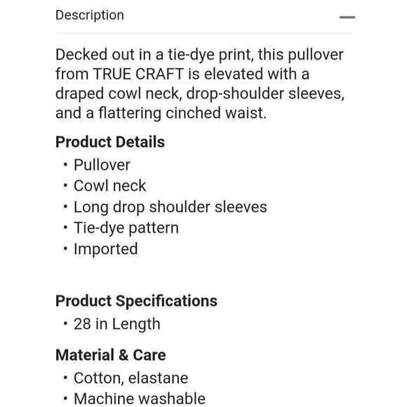 NEW Waffle Knit Pullover Top Shirt 12W 0X Peplum Mock Neck Blue White Tie Dye - Picture 7 of 8